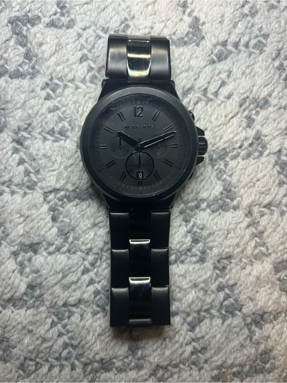 Michael Kors MK8279 Black Chronograph Watch Men’s 45mm Stainless Steel Date